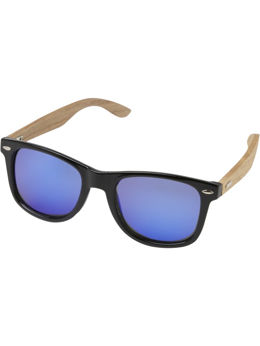 PF™ Hiru rPET/wood mirrored polarized sunglasses in gift box