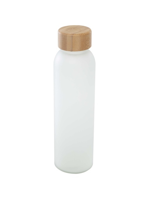 PF™ Lume 500 ml matte soda lime glass bottle with bamboo lid