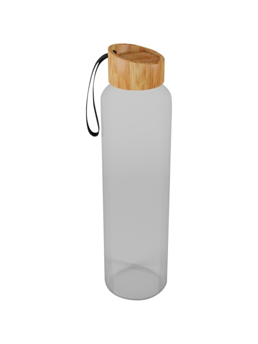 PF™ SCX.design D21 550 ml borosilicate glass bottle with recycled silicone sleeve and bamboo lid