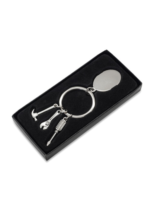 Royal™ CLEMI metal keychain, silver