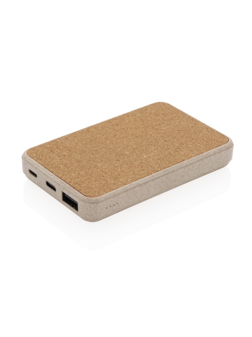 XD™ Cork and Wheat 5.000 mAh pocket powerbank