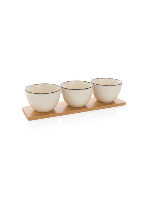 XD™ Ukiyo – Set 3 boluri de servire cu tavă din bambus