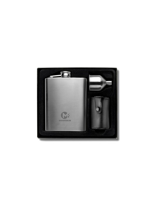 AX™ Hip flask 220 ml, cups 30 ml, funnel