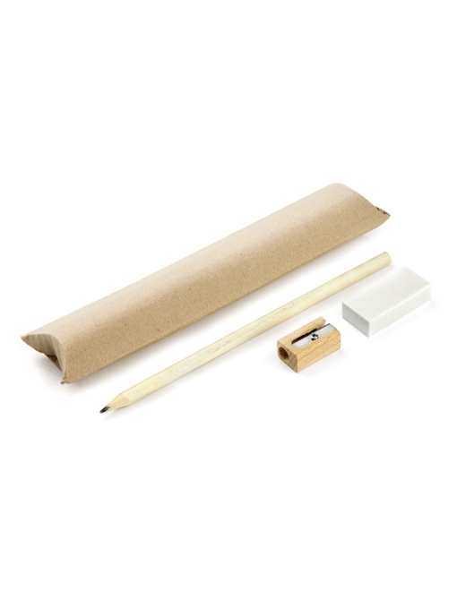 BLUE C™ Writing set EKO (pencil, rubber, sharpener)