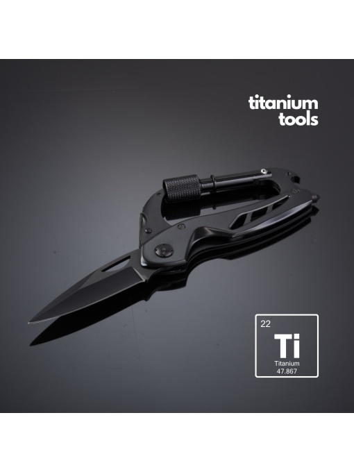 Co™ UNELTĂ MULTIFUNCȚIONALĂ DIN OȚEL ACOPERIT CU TITAN OPTIMA CU CARABINĂ