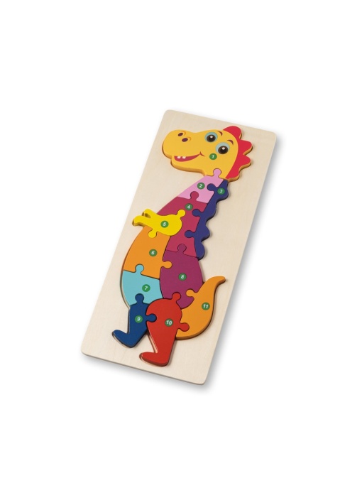 hi!™ DIPLODOCO Puzzle în formă de dinozaur din placaj de pin