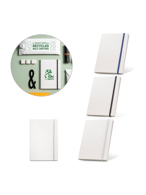 hi!™ MILKY Notebook A5 made from recycled milk cartons with lined pages - Img 1