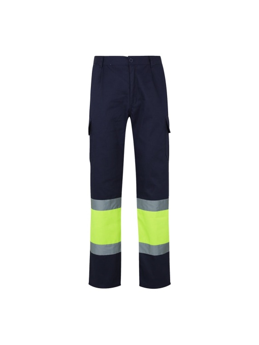 hi!™ VL POSEIDON Pantaloni din twill bicolor cu buzunare multiple (210 g/m²), din bumbac (20%) și poliester (80%)