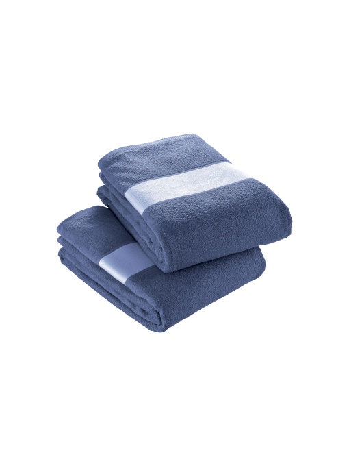 ON™ 100% cotton (300 g/m2) terry towel with a polyester white strip for sublimation