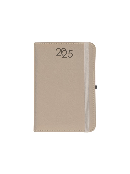 ON™ Daily diary 2025, cover with border stitching, pen holder and white paper