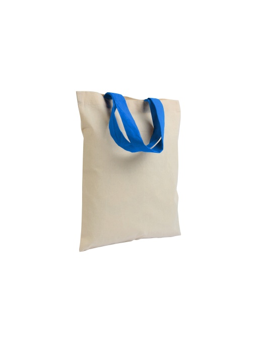 ON™ Geantă mini shopper din bumbac reciclat natural 140 g/m2 cu mânere colorate