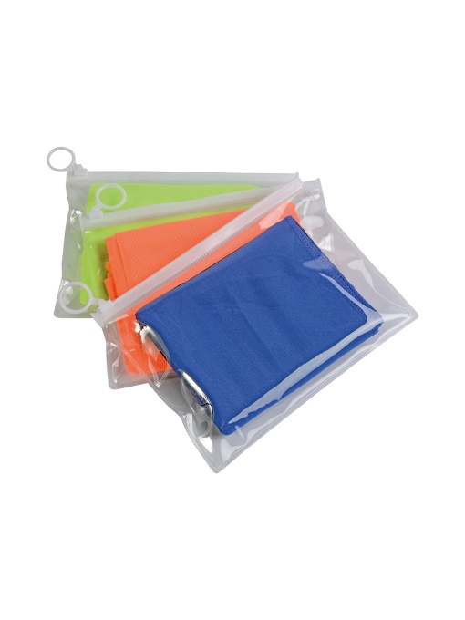 ON™ Husă cu fermoar din PVC (18,6 x 14,2 cm) pentru măști chirurgicale și prosop sport răcoritor (articol 18424)