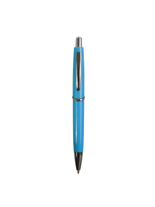 ON™ ABS plastic snap pen with coloured barrel and metal clip, jumbo refill