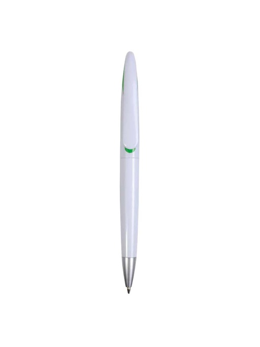 ON™ Pix cu clic din plastic, corp alb, clips curbat cu interior colorat, mină jumbo