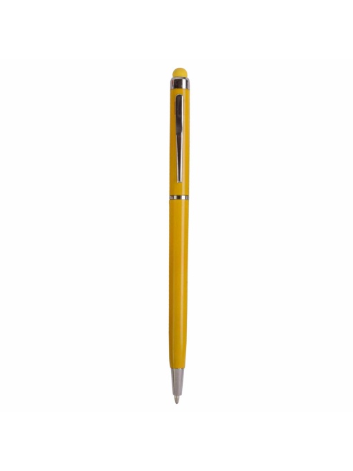 ON™ Plastic twist pen with touchscreen rubber tip and metal clip