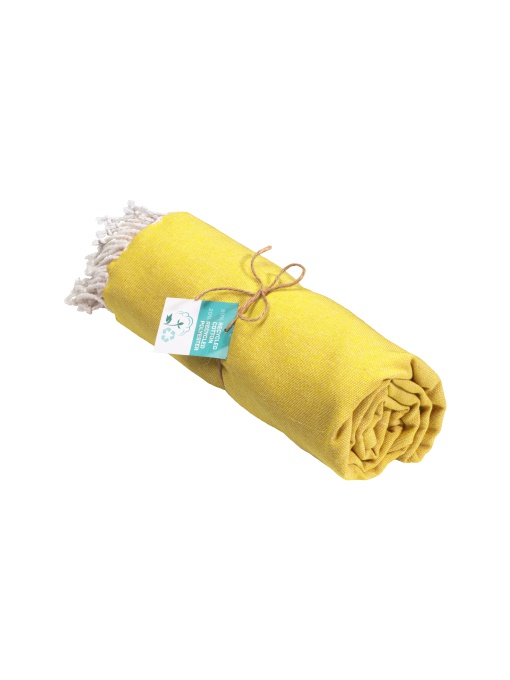ON™ Recycled cotton fringed beach towel, size 90x170 cm