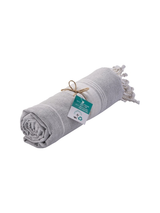 ON™ Recycled cotton fringed beach towel