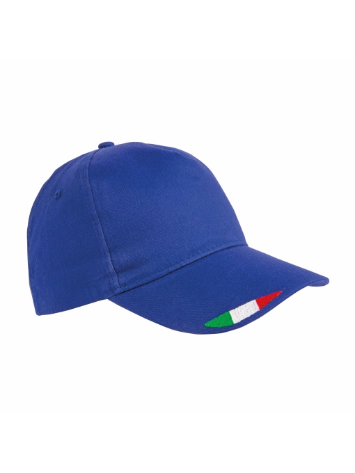 ON™ Șapcă baseball din bumbac cu 5 panouri, broderie steag tricolor Italia