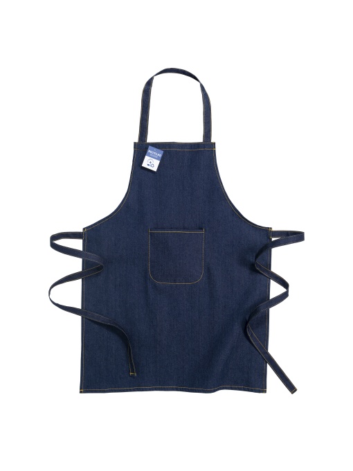 ON™ Șorț din denim de bumbac reciclat cu buzunar frontal
