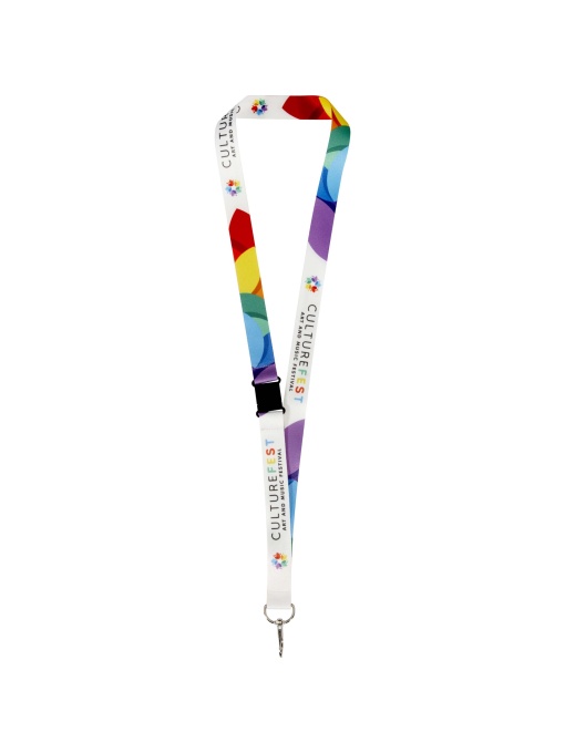 PF™ Lois lanyard sublimabil RPET cu sistem de siguranță detașabil