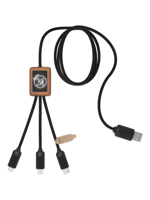 PF™ SCX.design C29 cablu 3-în-1 din bambus