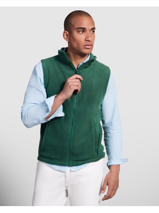 RO™ BELLAGIO | Vestă fleece cu guler polo și fermoar asortat | 100 % poliester fleece | 300 gsm