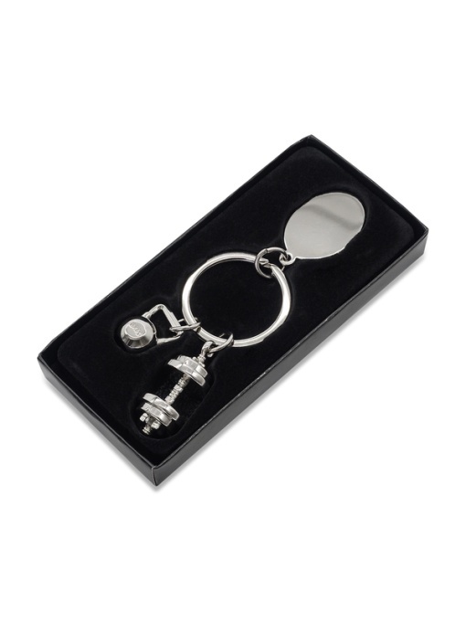 Royal™ GYMKEY metal keychain, silver