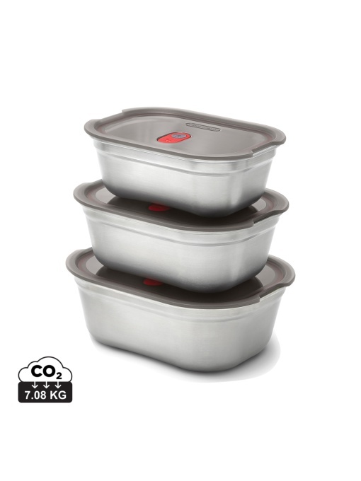 XD™ Set 3 caserole Mealprep Black+Blum mică, medie, mare