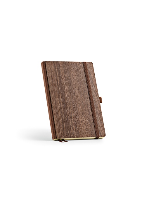 AO™ Steinbeck Notebook — Caiet A5 cu textură lemnoasă 70 g/m²