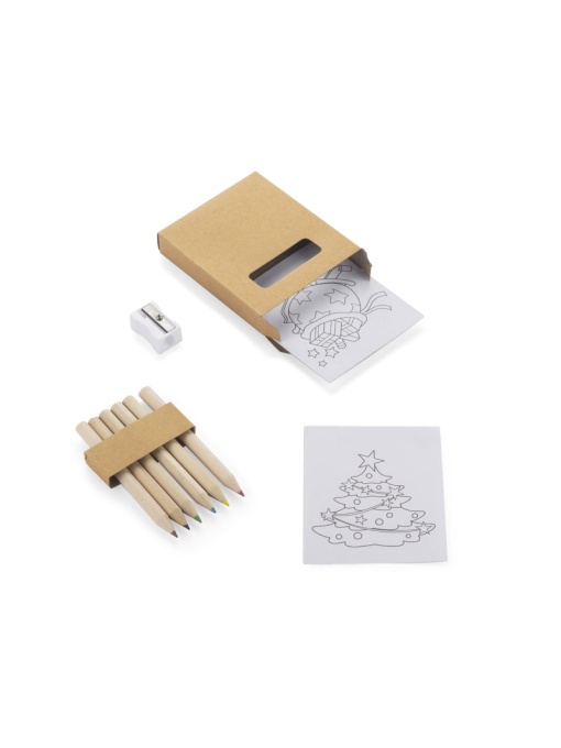BLUE C™ Colour pencils with coloring book SANTI