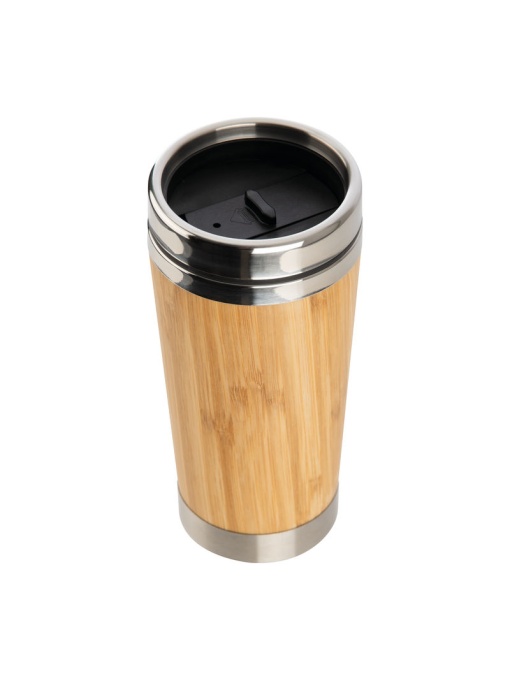 CM™ Cană termos cu acoperire bambus 400ml #thermos #termos #stainless