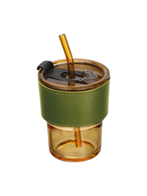 CM™ Colored drinking glass with straw