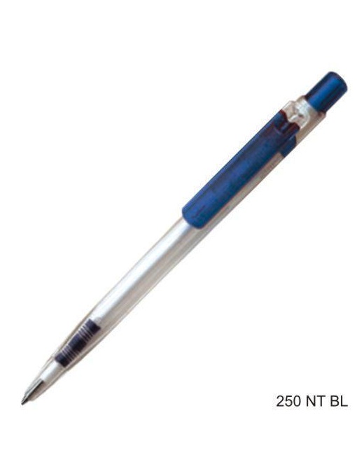 Gathered™ 250 NT Stilus plastic pen, transparent body, colored parts
