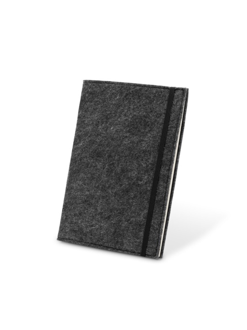 hi!™ BALDWIN Blocnotes A5 cu copertă din pâslă reciclată (100% rPET) și pagini liniate din hârtie 100% reciclată