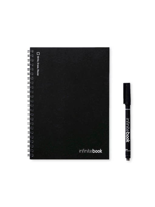 hi!™ INFINITEBOOK PLAIN A5 "Infinitebook" cu copertă flexibilă și 15 pagini simple de tip tablă albă