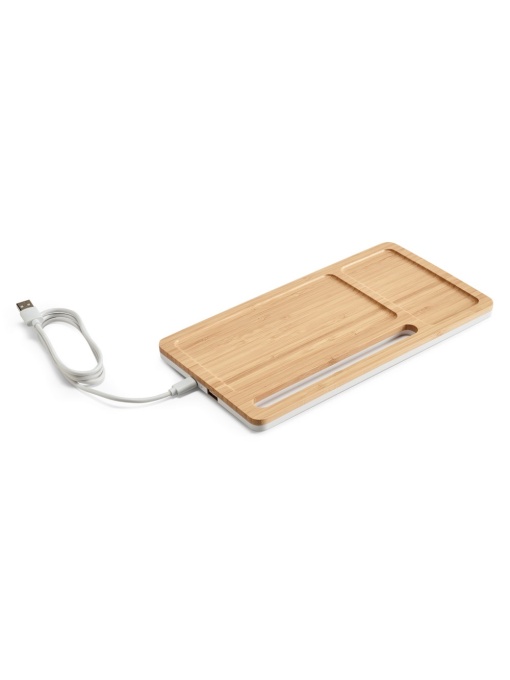hi!™ MOTT Organizator de birou cu încărcător wireless de 15W din bambus și ABS