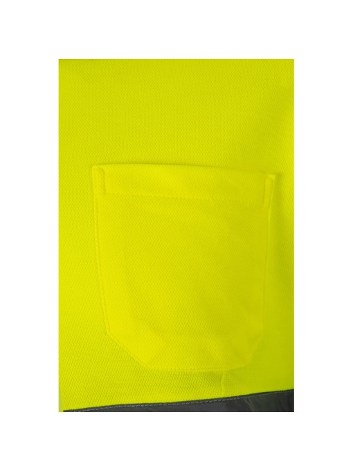 hi!™ VL PLUTO Tricou polo piqué bicolor (150g/m²) cu mâneci lungi, din bumbac (55%) și poliester (45%) - Img 1