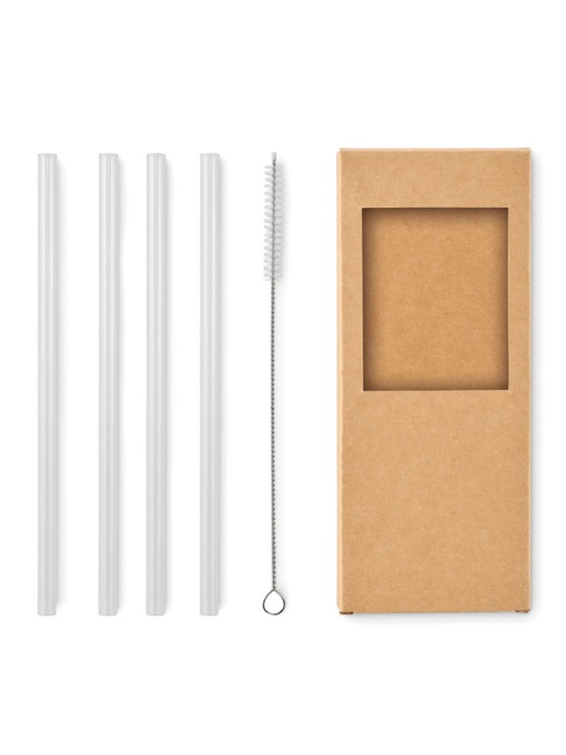 MO™ Glaw – Set of 4 reusable glass straws