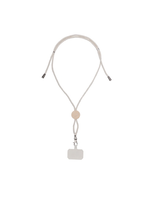 ON™ Cotton badge/cell phone lanyard with personalization tag and bamboo insert