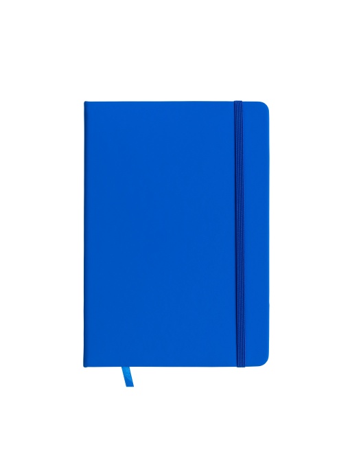 ON™ PU notebook with coloured elastic, ruled sheets (80 pages), ivory colour, satin bookmark