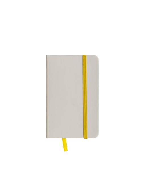 ON™ PU notebook with coloured elastic, ruled sheets (80 pages), satin bookmark