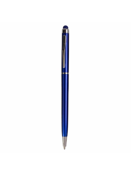 ON™ Plastic twist pen with touchscreen rubber tip and metal clip