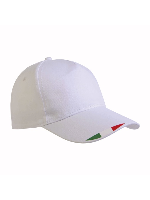 ON™ 5 panels polyster baseball cap with tricolour italian flag printing