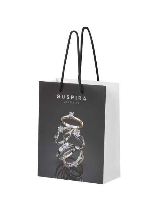 PF™ Handmade 170 g/m2 integra paper bag with plastic handles - medium