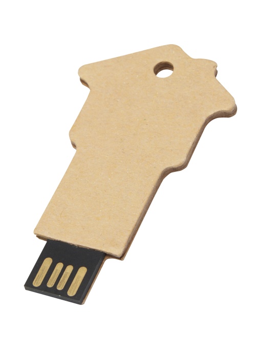 PF™ USB 2.0 din hârtie reciclată în formă de casă