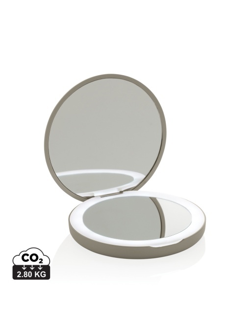 XD™ Lumora RCS recycled plastic LED re-chargeable make-up mirror
