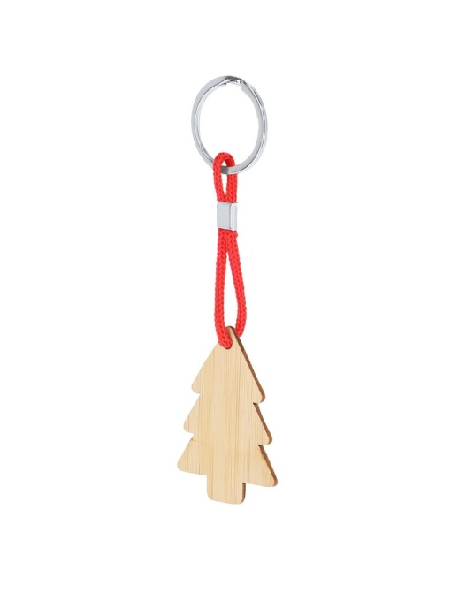 AX™ Breloc din bambus, model de Crăciun