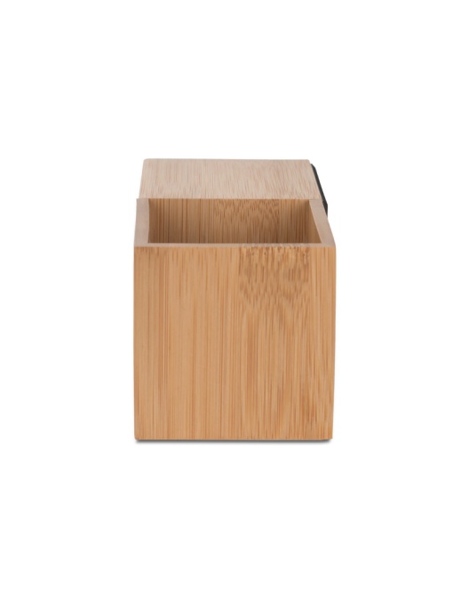 BLUE C™ Desk clock with organizer BAMBOO