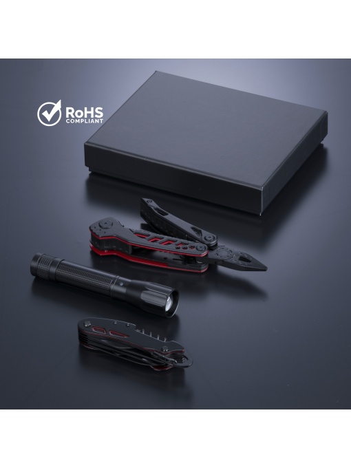 Co™ OPTIMA SET II: MULTITOOL, POCKET KNIFE AND MEDIUM FLASHLIGHT