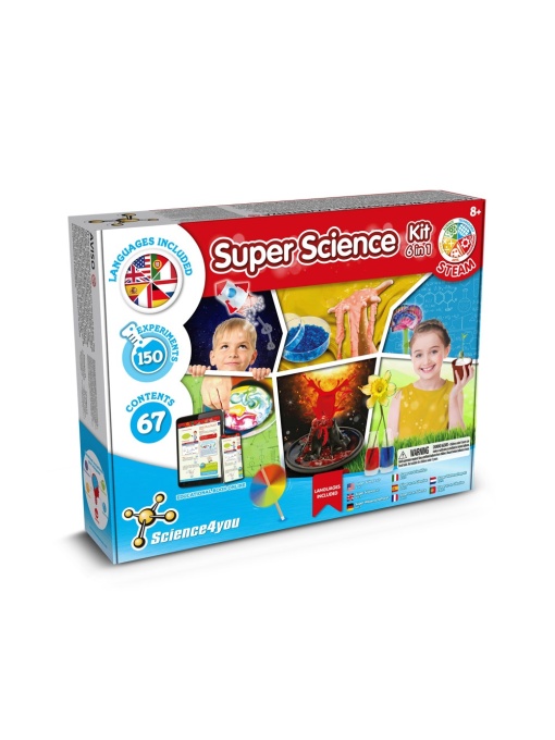 hi!™ 6 in 1 Super Science Kit II Educational game supplied with a kraft paper gift bag (100 g/m²)